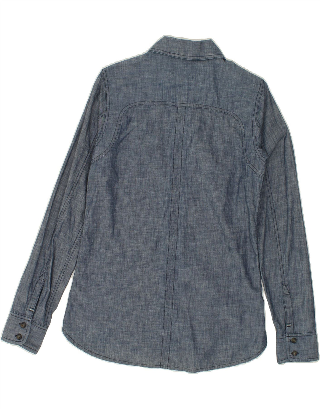 EDDIE BAUER Womens Shirt UK 6 XS Navy Blue Cotton Vintage Eddie Bauer and Second-Hand Eddie Bauer from Messina Hembry 