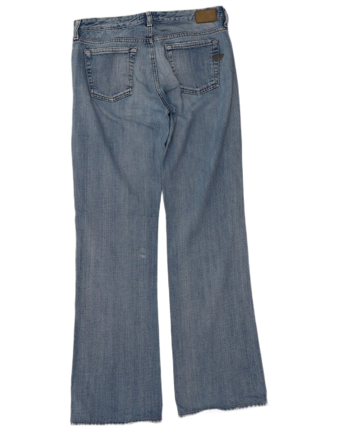 Armani Womens Distressed Bootcut Jeans W29 L32 Blue Cotton