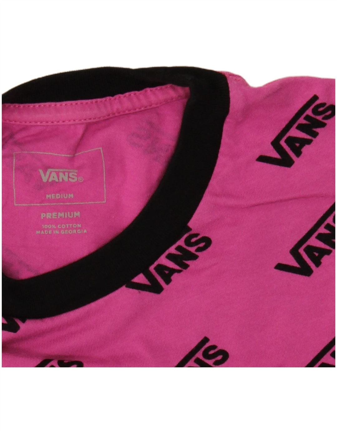 Vans Mens Premium Graphic T-Shirt Top Medium Pink Cotton
