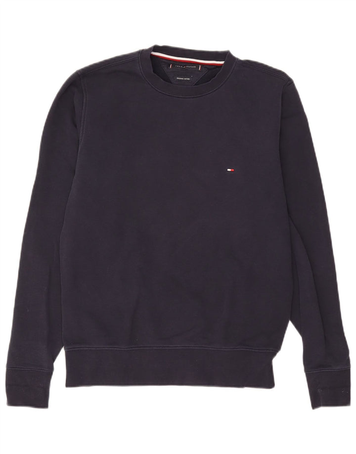 Tommy Hilfiger Mens Sweatshirt Jumper Medium Navy Blue Cotton