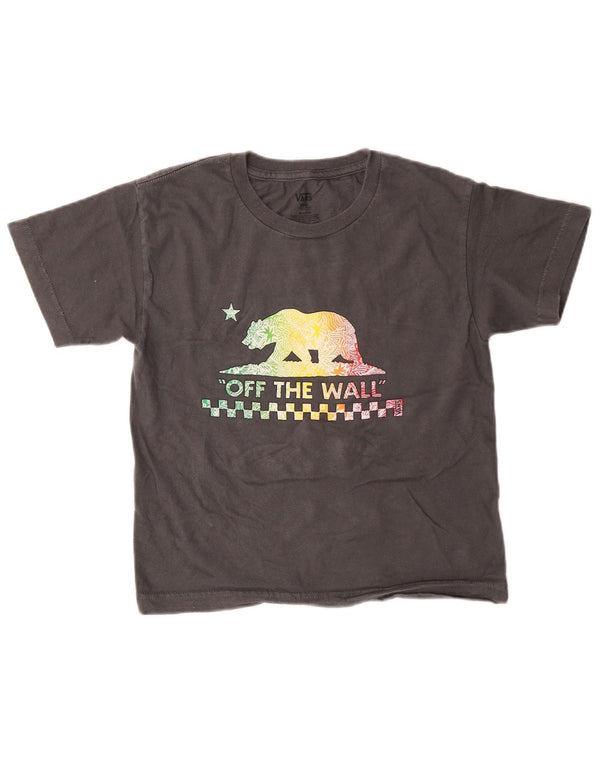 Vans Boys Graphic T-Shirt Top 8-9 Years Small Grey