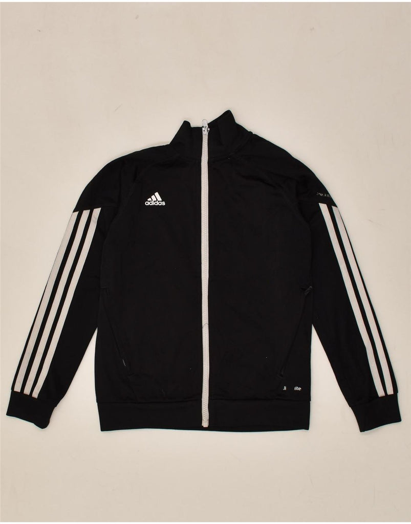 ADIDAS Boys Tracksuit Top Jacket 7-8 Years Black Polyester | Vintage Adidas | Thrift | Second-Hand Adidas | Used Clothing | Messina Hembry 