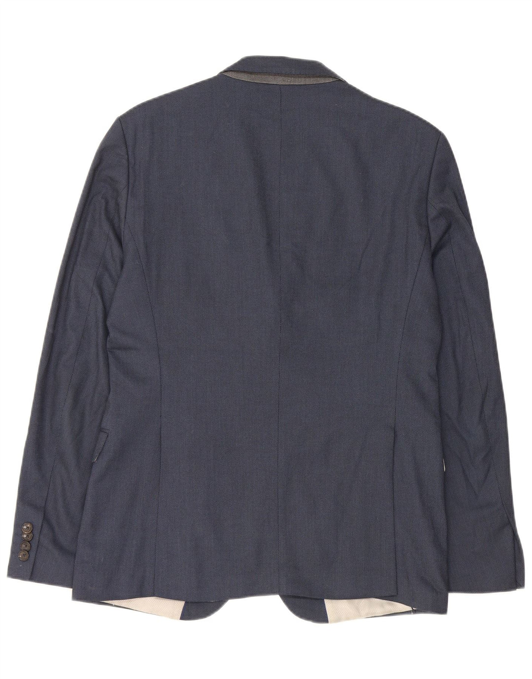 Zara Mens 2 Button Blazer Jacket EU 50 Medium Navy Blue