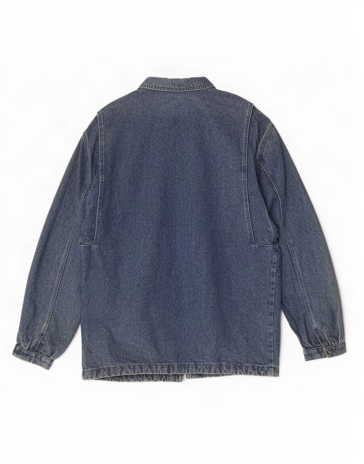 Vitamina Mens Denim Coat UK 40 Large Blue Cotton