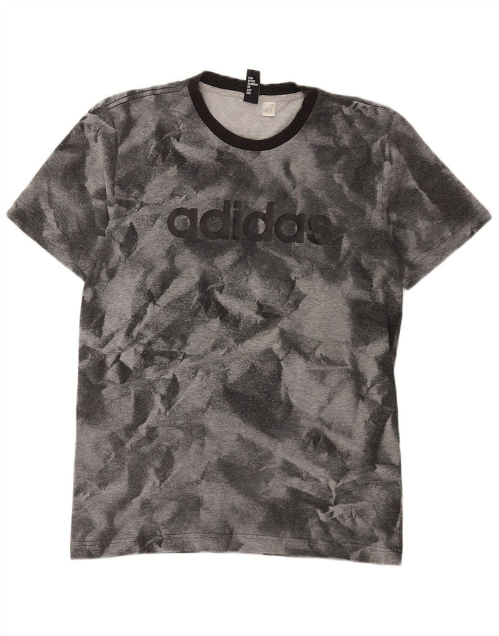 ADIDAS Mens Graphic T-Shirt Top Small Grey Tie Dye