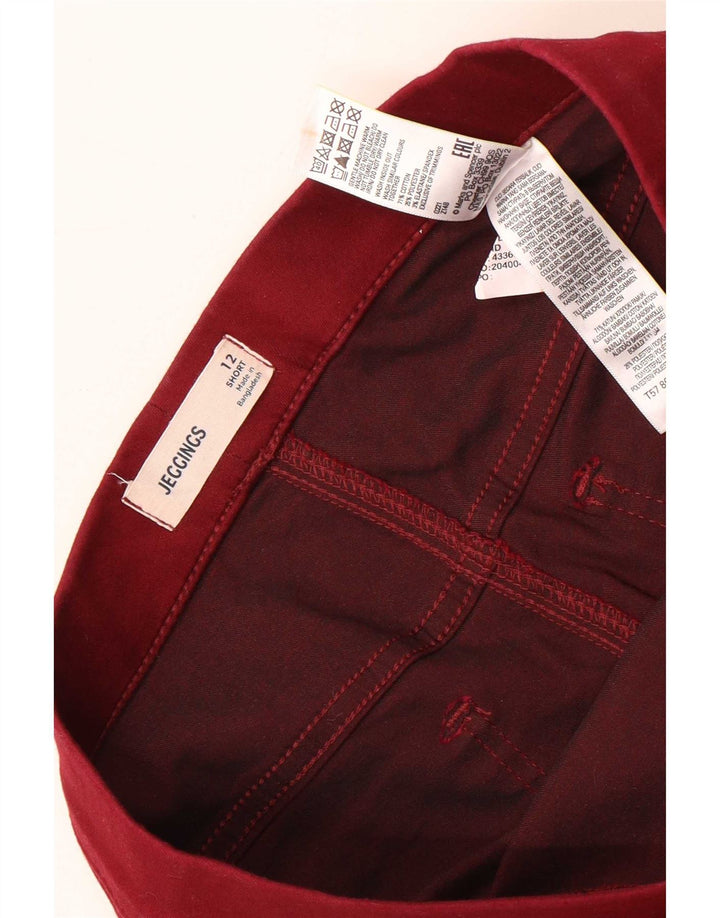 Marks & Spencer Womens Jegging Jeans UK 12 Medium W28 L26 Maroon Cotton