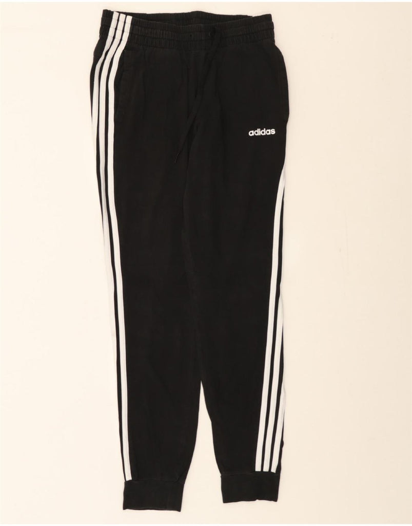 ADIDAS Womens Tracksuit Trousers Joggers UK 8/10 Small  Black Cotton Vintage Adidas and Second-Hand Adidas from Messina Hembry 