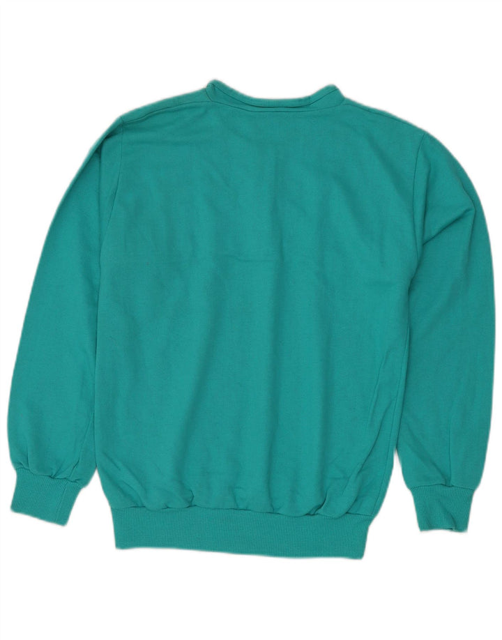 GLOBE TROTTER Womens Zip Neck Sweatshirt Jumper UK 14 Medium Blue Cotton