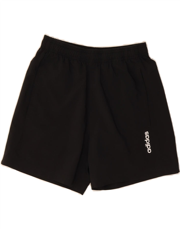 ADIDAS Womens Sport Shorts UK 8 Small Black Vintage Adidas and Second-Hand Adidas from Messina Hembry 