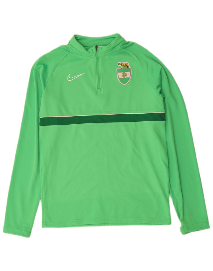 Nike Boys Alba Roma Zip Neck Pullover Tracksuit Top 12-13 Years Large Green
