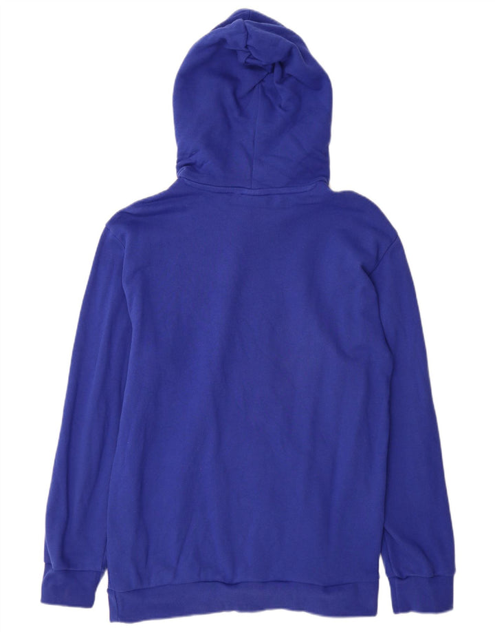 Adidas Mens Graphic Hoodie Jumper Medium Blue Cotton