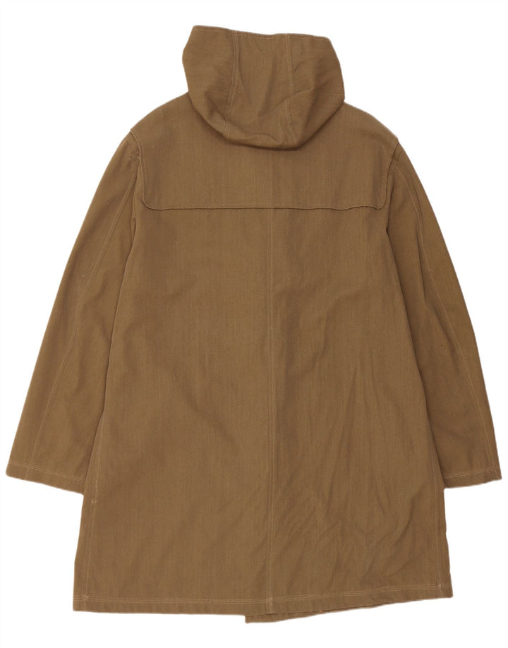 Les Copains Mens Hooded Duffle Coat IT 50 Large Brown Wool