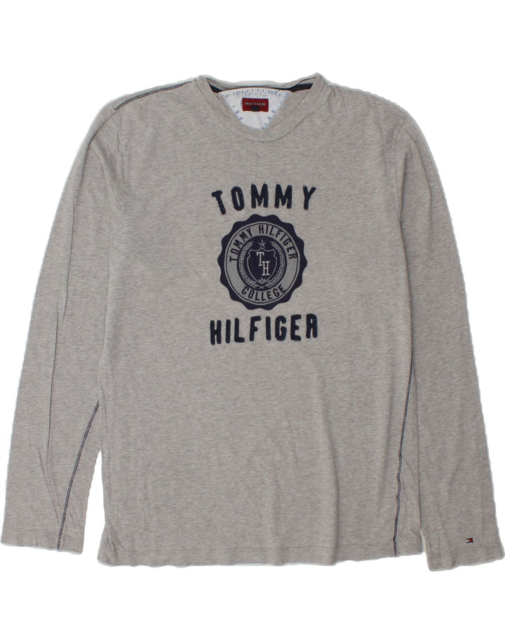 TOMMY HILFIGER Mens Graphic Top Long Sleeve Large Red Vintage Tommy Hilfiger and Second-Hand Tommy Hilfiger from Messina Hembry 