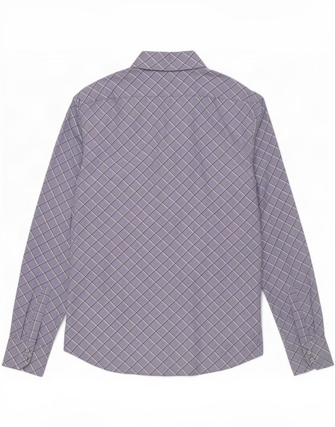 Benetton Mens Shirt Large Blue Check Cotton