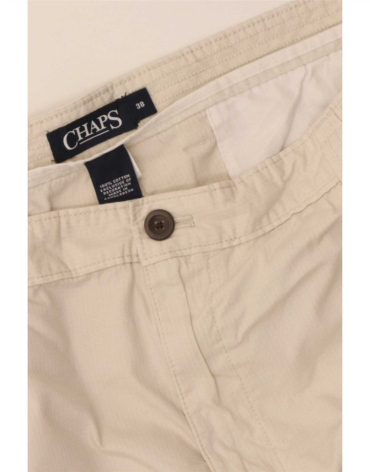 Chaps Mens Cargo Shorts W38 XL Beige Cotton