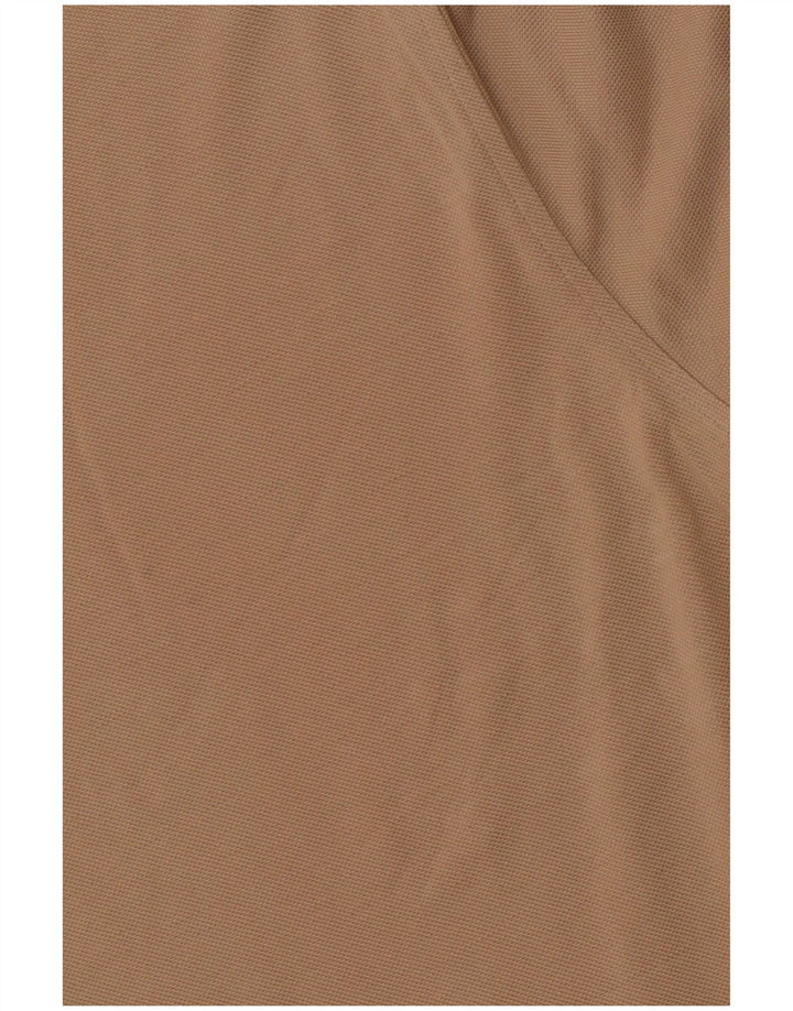 HUGO BOSS Mens Polo Shirt Large Beige Cotton