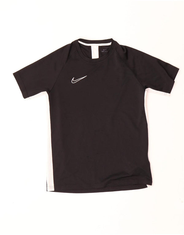 Nike Boys Dri Fit T-Shirt Top 12-13 Years Large Black Polyester