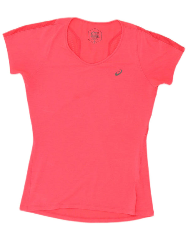 Asics Womens T-Shirt Top UK 6 XS Pink