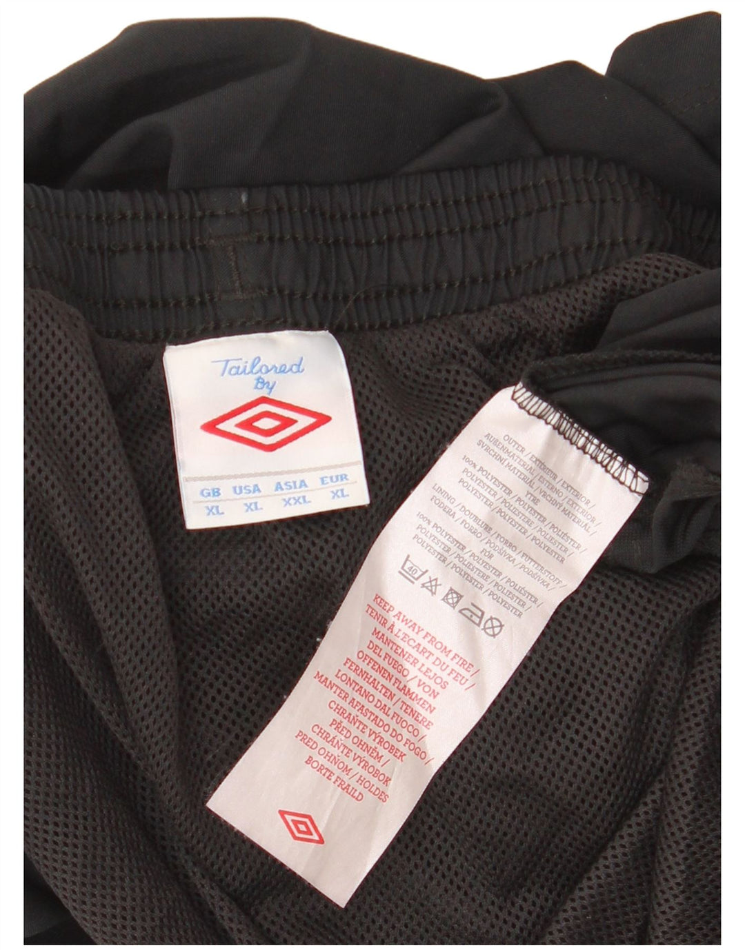 Umbro Mens Sport Shorts XL  Black Polyester