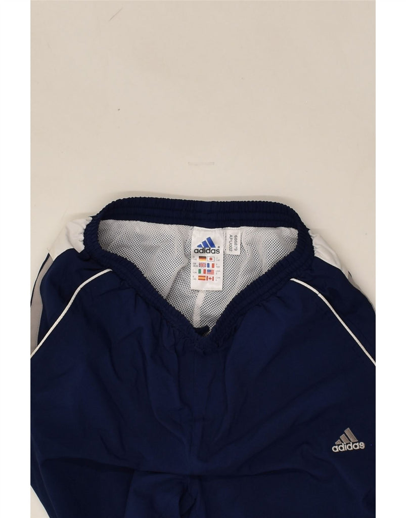 ADIDAS Boys Tracksuit Trousers Joggers 9-10 Years Navy Blue Polyester | Vintage Adidas | Thrift | Second-Hand Adidas | Used Clothing | Messina Hembry 