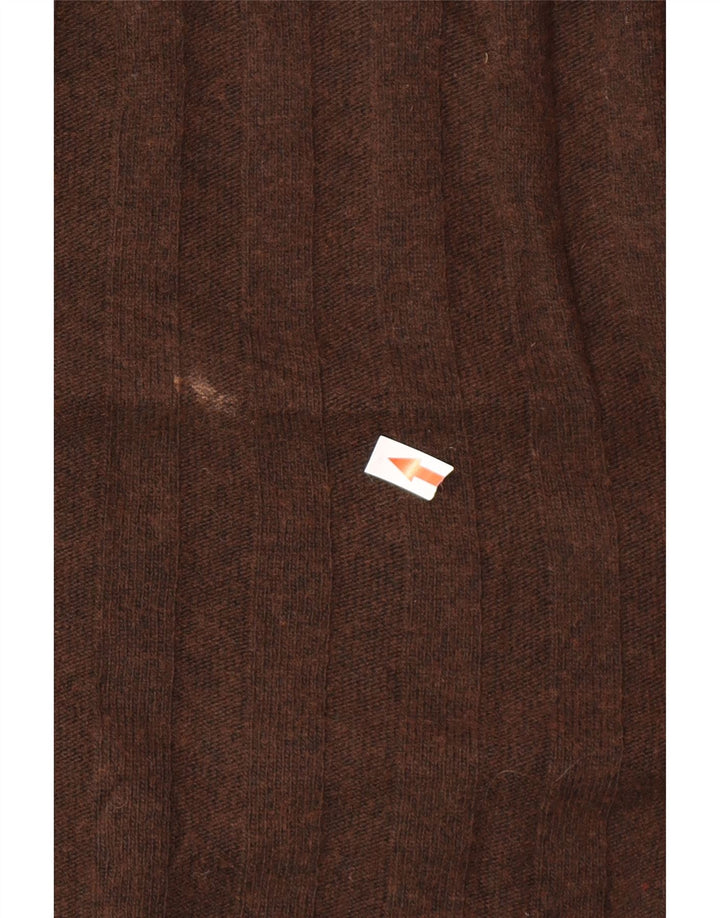 Zara Mens Loose Fit Crew Neck Jumper Sweater Medium Brown