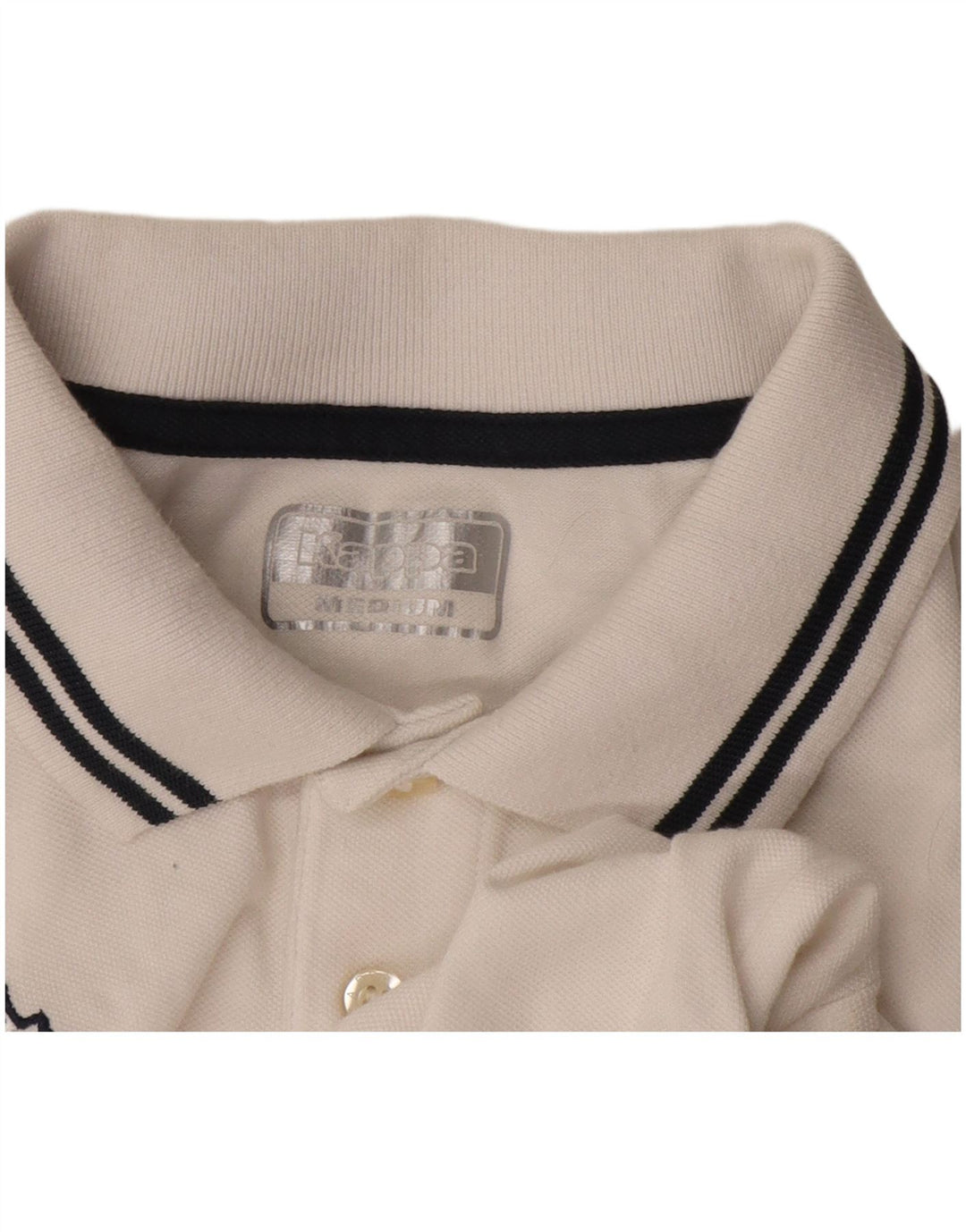 Kappa Mens Polo Shirt Medium White