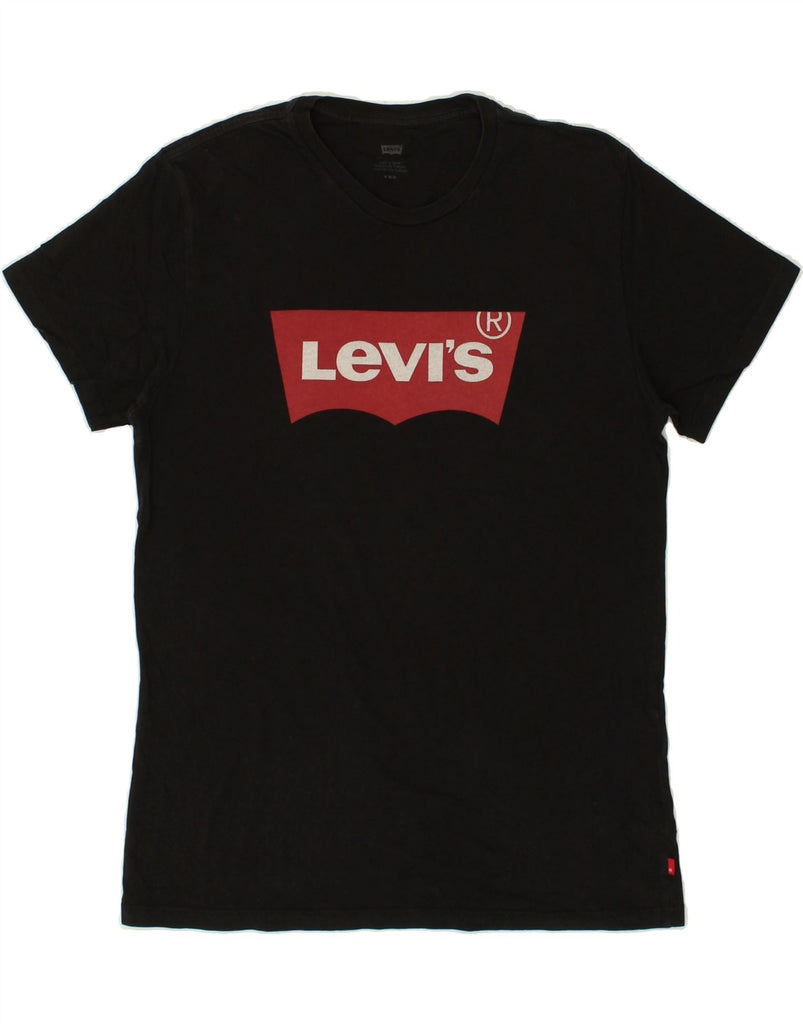 LEVI'S Mens Graphic T-Shirt Top Medium Black Cotton | Vintage Levi's | Thrift | Second-Hand Levi's | Used Clothing | Messina Hembry 