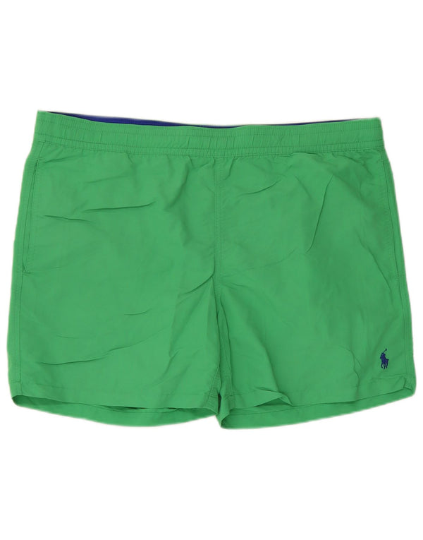 Polo Ralph Lauren Mens Swimming Shorts Medium  Green Polyester