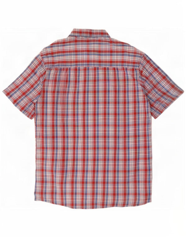 Levi's Mens Short Sleeve Shirt Large Red Check