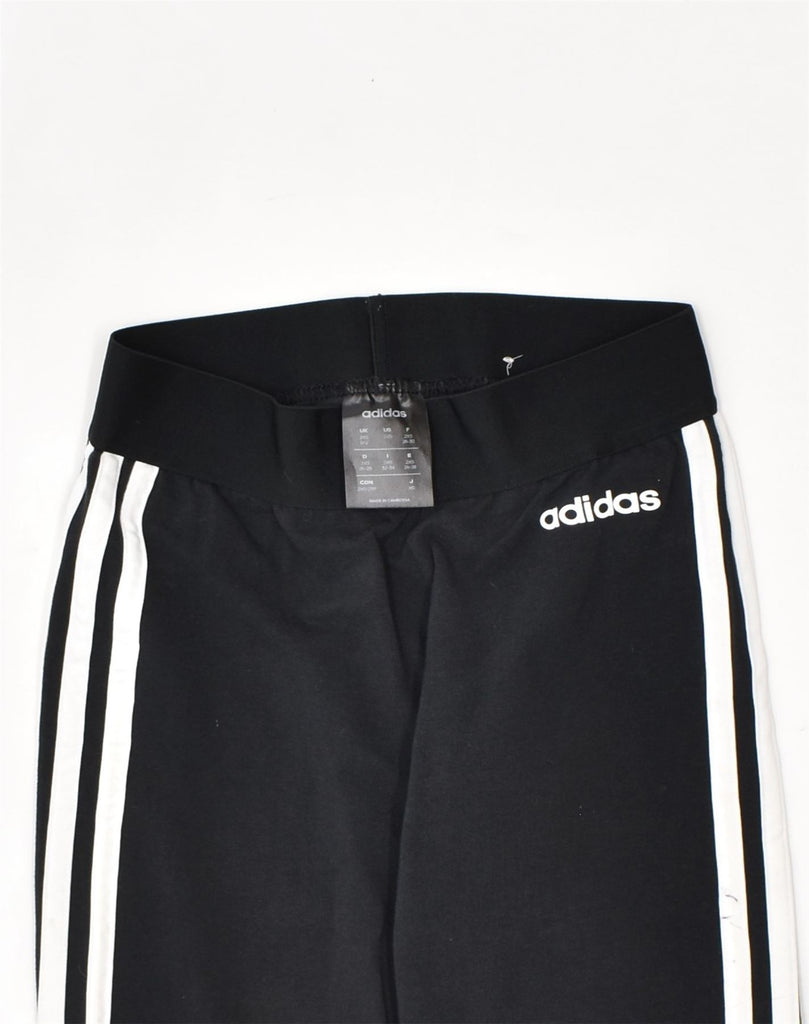 ADIDAS Womens Leggings UK 4-6 XS Black Cotton | Vintage | Thrift | Second-Hand | Used Clothing | Messina Hembry 