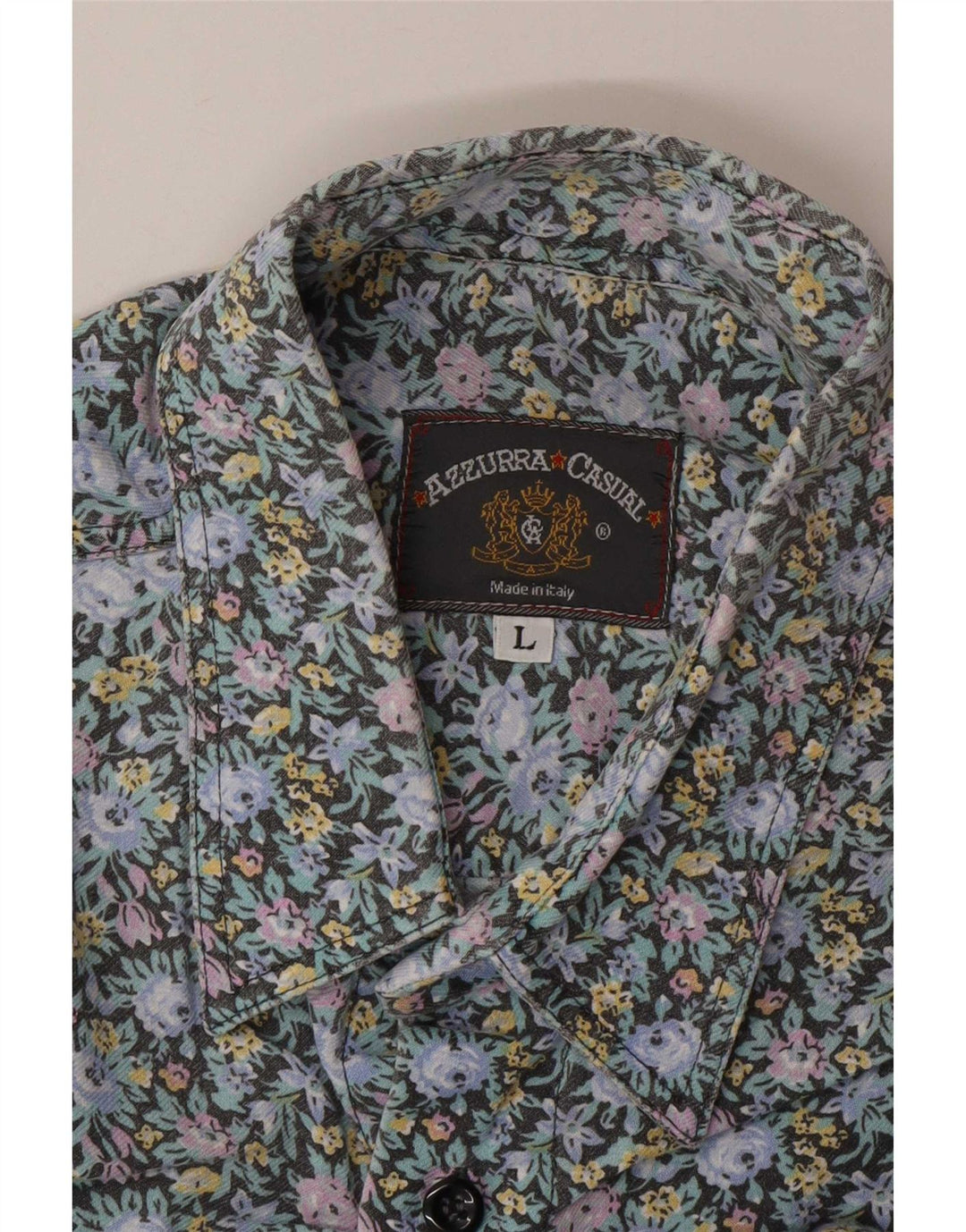 Azzurra Mens Shirt Large Multicoloured Floral