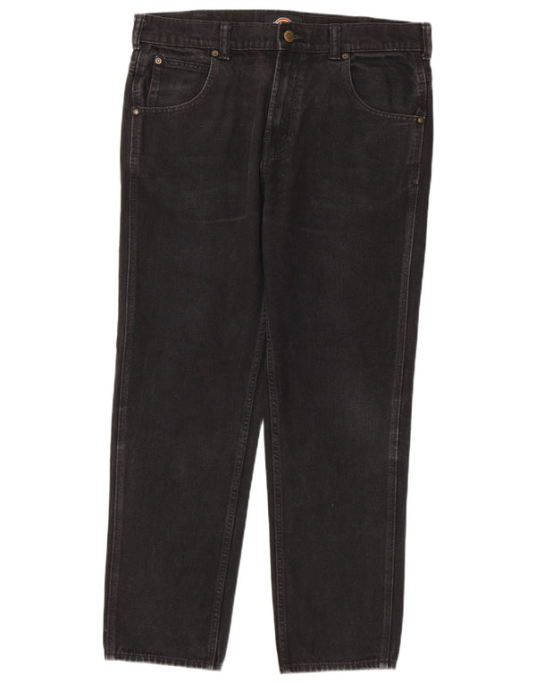 Dickies Mens Straight Jeans W32 L30 Black Cotton