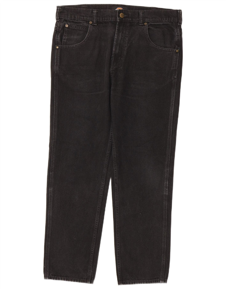 Dickies Mens Straight Jeans W32 L30 Black Cotton