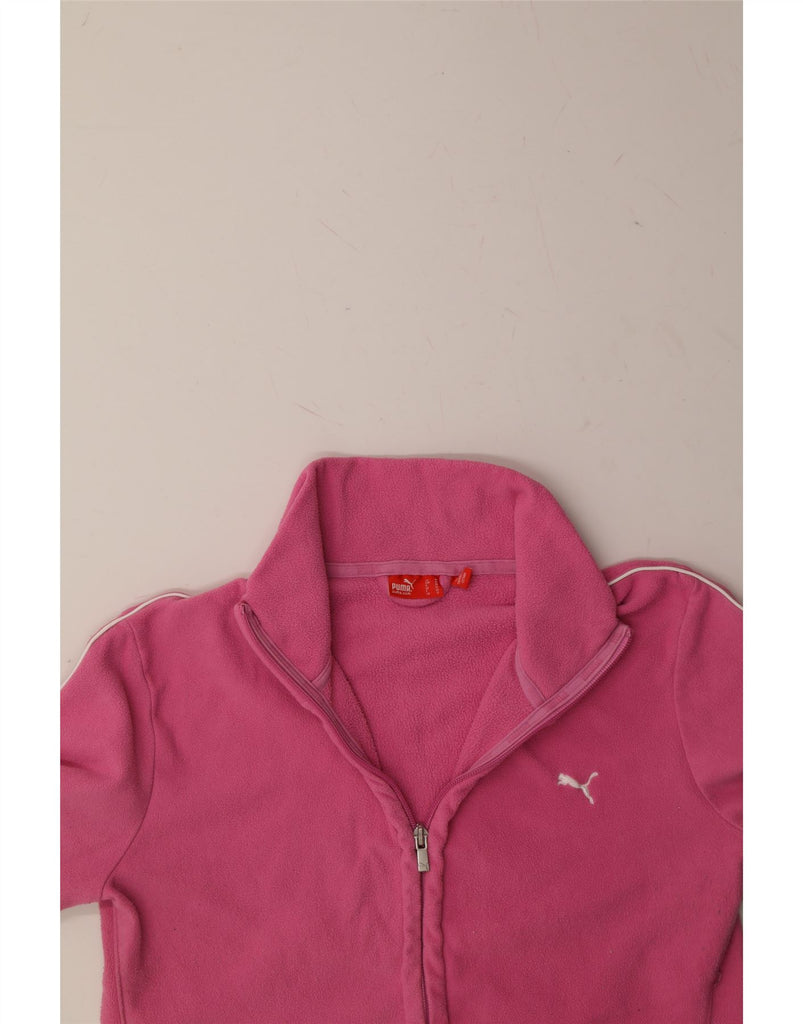 PUMA Womens Fleece Jacket UK 12 Medium Pink Polyester Vintage Puma and Second-Hand Puma from Messina Hembry 