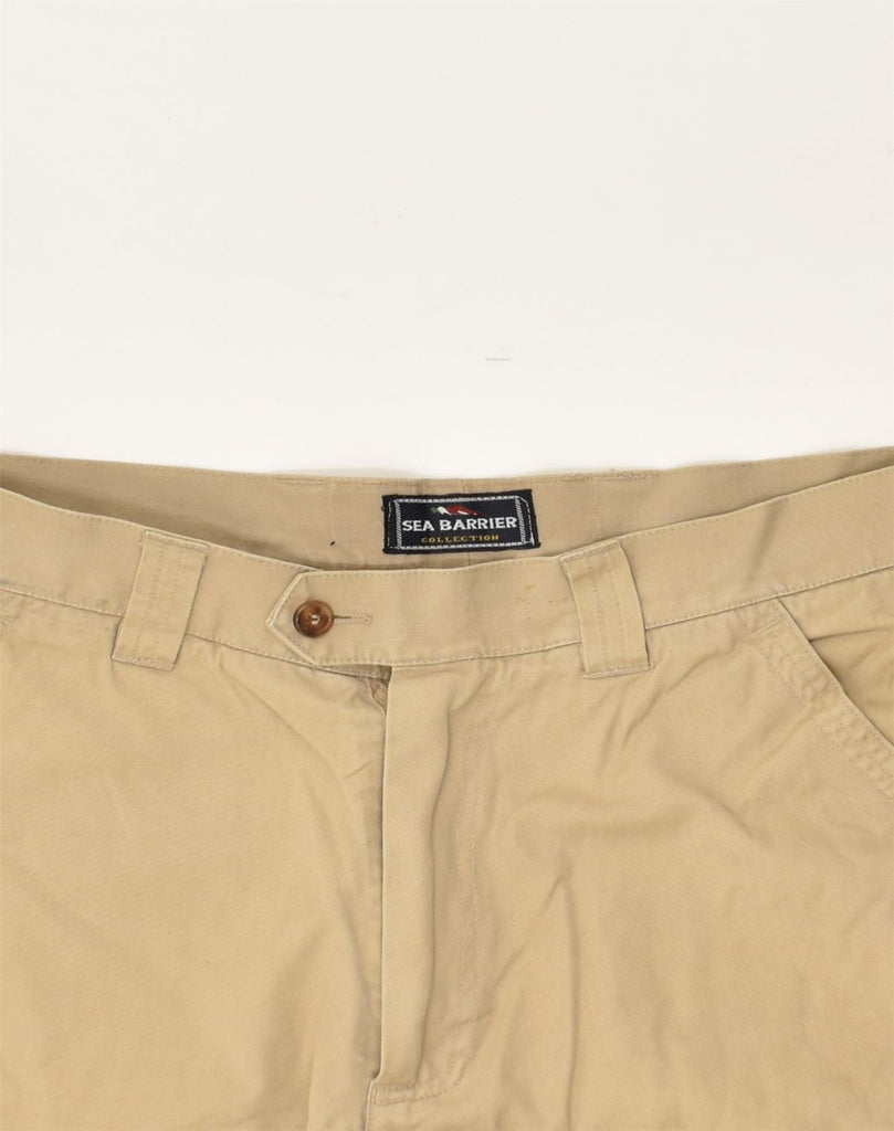 SEA BARRIER Mens Cargo Shorts W36 Large  Beige Cotton | Vintage Sea Barrier | Thrift | Second-Hand Sea Barrier | Used Clothing | Messina Hembry 