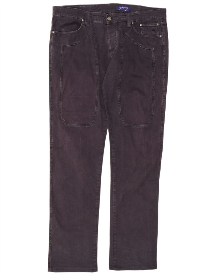 Jeckerson Mens Slim Jeans W40 L35 Navy Blue Cotton