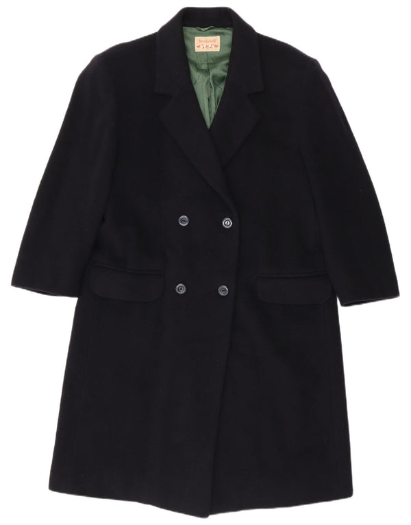 Brooksfield Womens 3/4 Sleeve Double Breasted Coat IT 46 Large Navy Blue