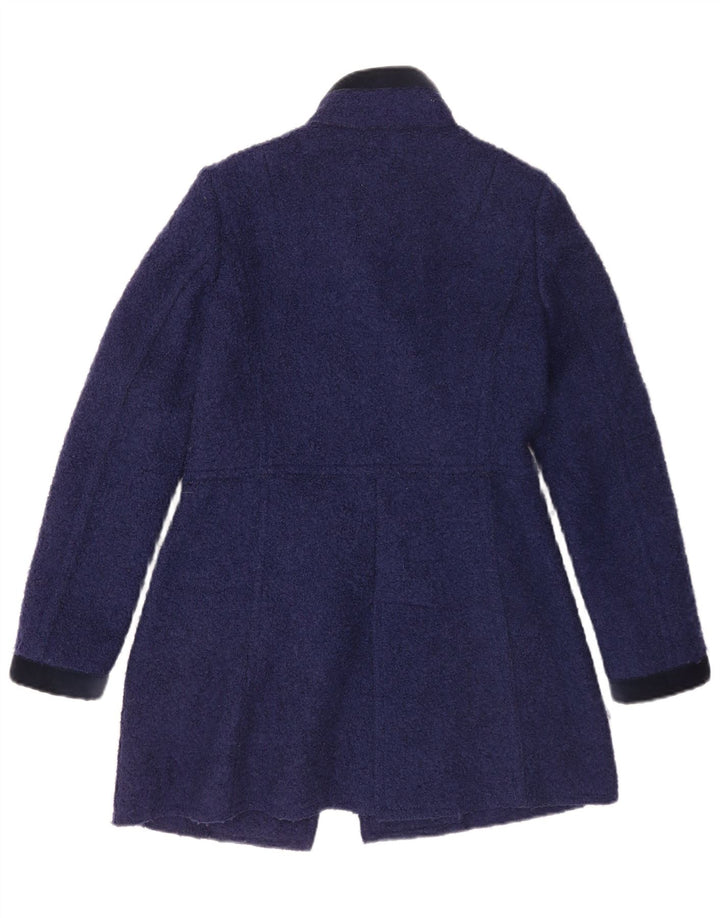 Fay Womens Overcoat UK 10 Small Navy Blue Virgin Wool