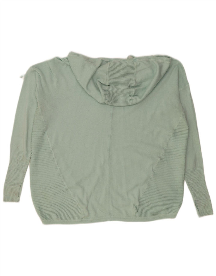 Athleta Womens Hooded Oversized Jumper Sweater UK 16 Large Turquoise