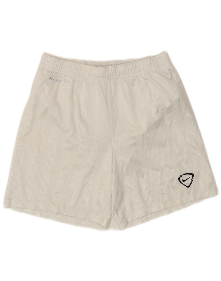 Nike Mens Dri Fit Sport Shorts Small White Pinstripe Polyester