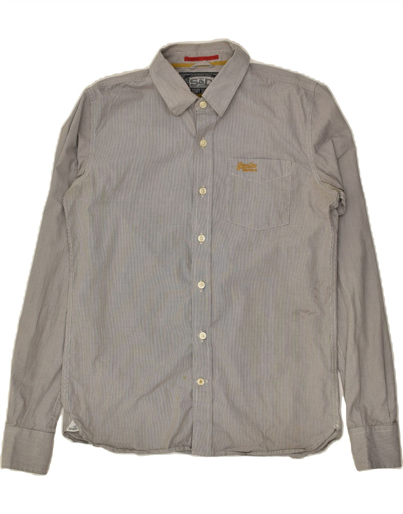 SUPERDRY Mens Shirt Large Grey Cotton | Vintage Superdry | Thrift | Second-Hand Superdry | Used Clothing | Messina Hembry 