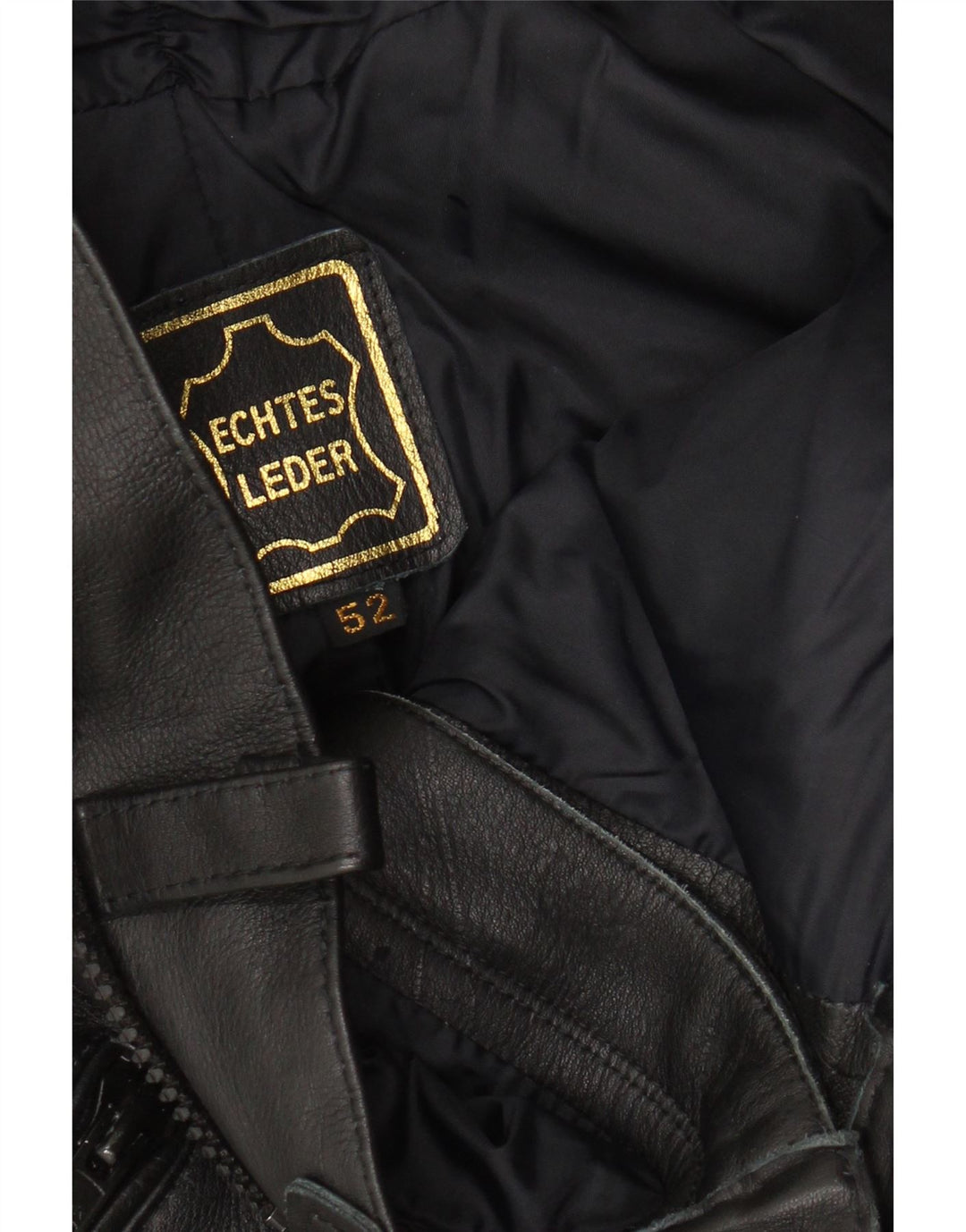 VINTAGE Mens Moto Racer Leather Trousers IT 52 Large W32 L27 Black Leather