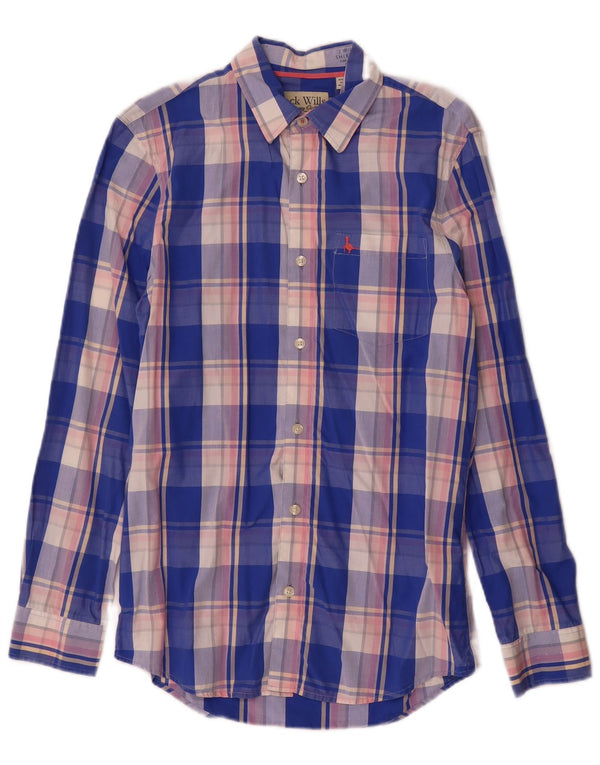 Jack Wills Mens Shirt XS Blue Check Cotton