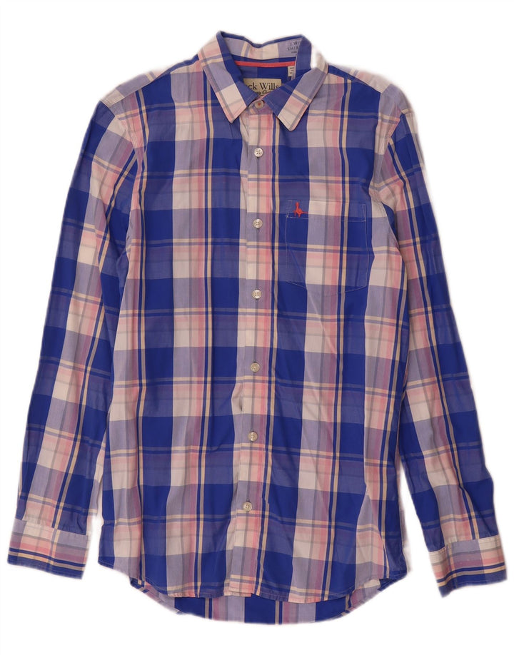 Jack Wills Mens Shirt XS Blue Check Cotton
