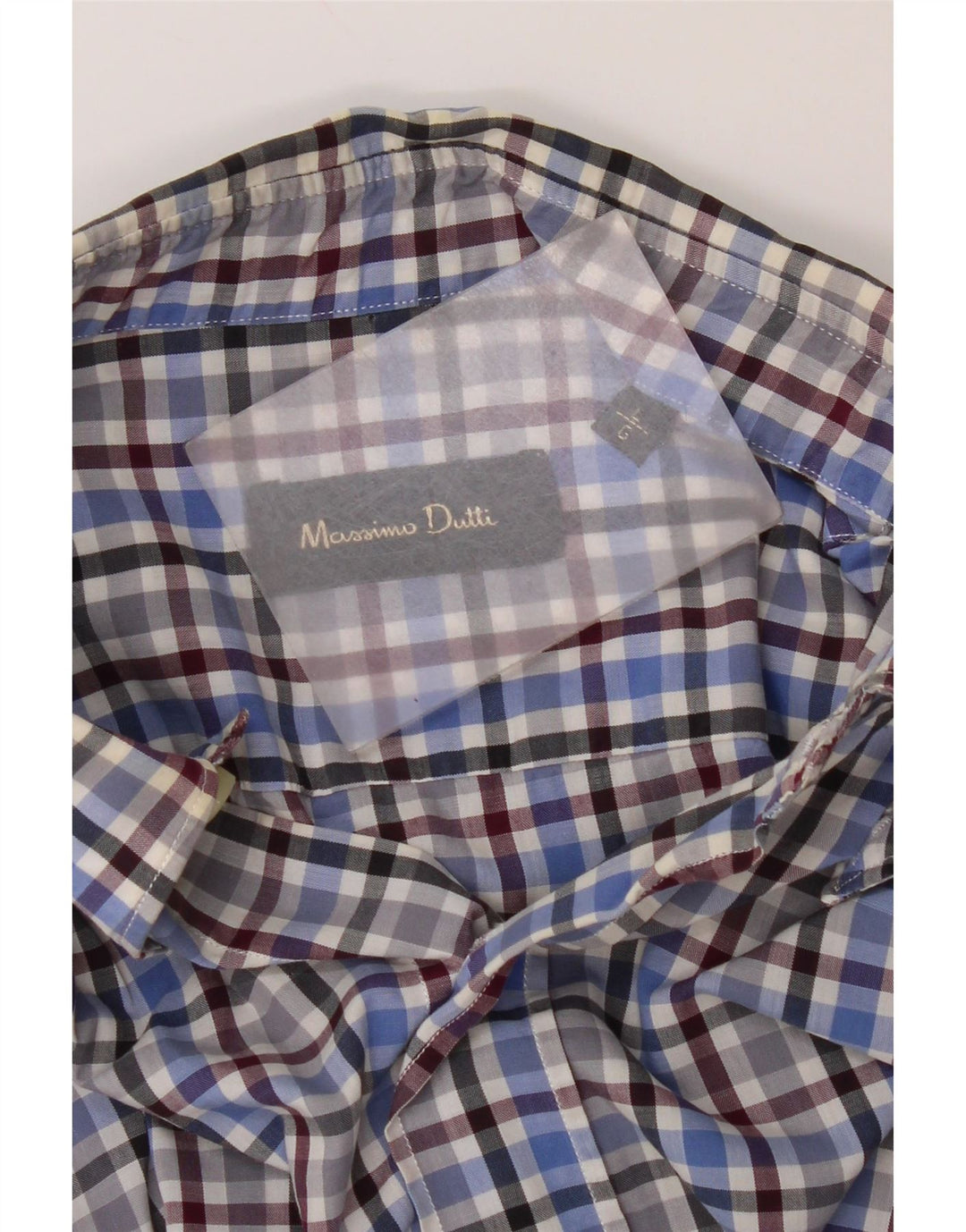 Massimo Dutti Mens Shirt Large Blue Check