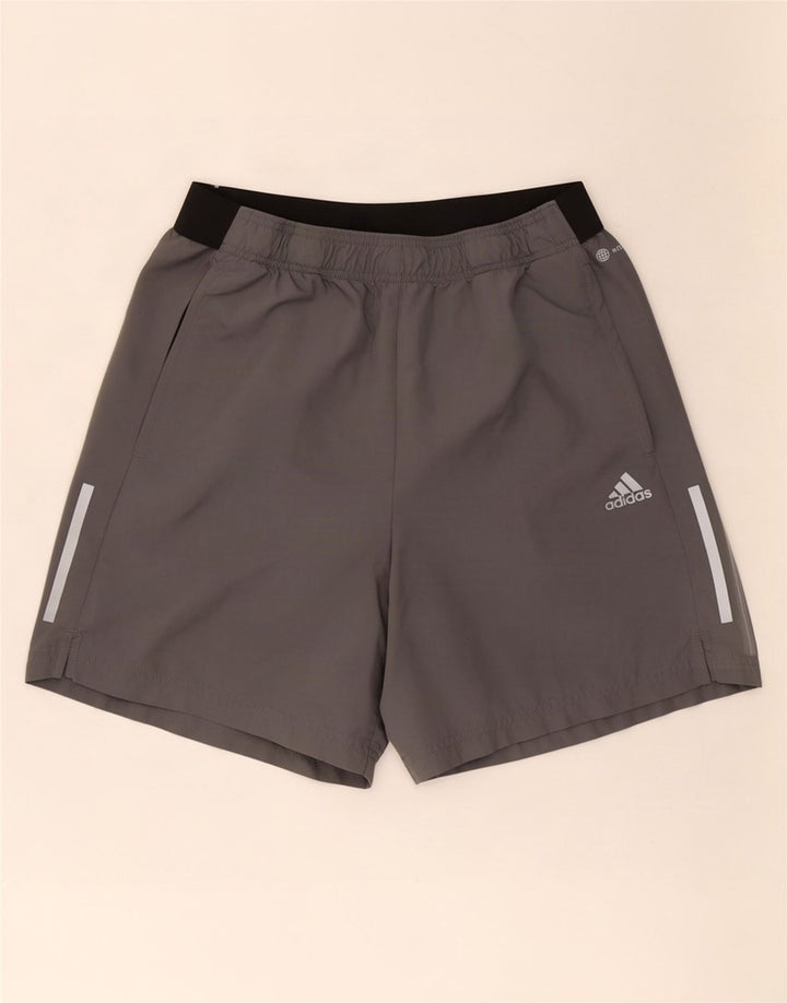 Adidas Mens Aeroready Sport Shorts Large Grey Colourblock Polyester
