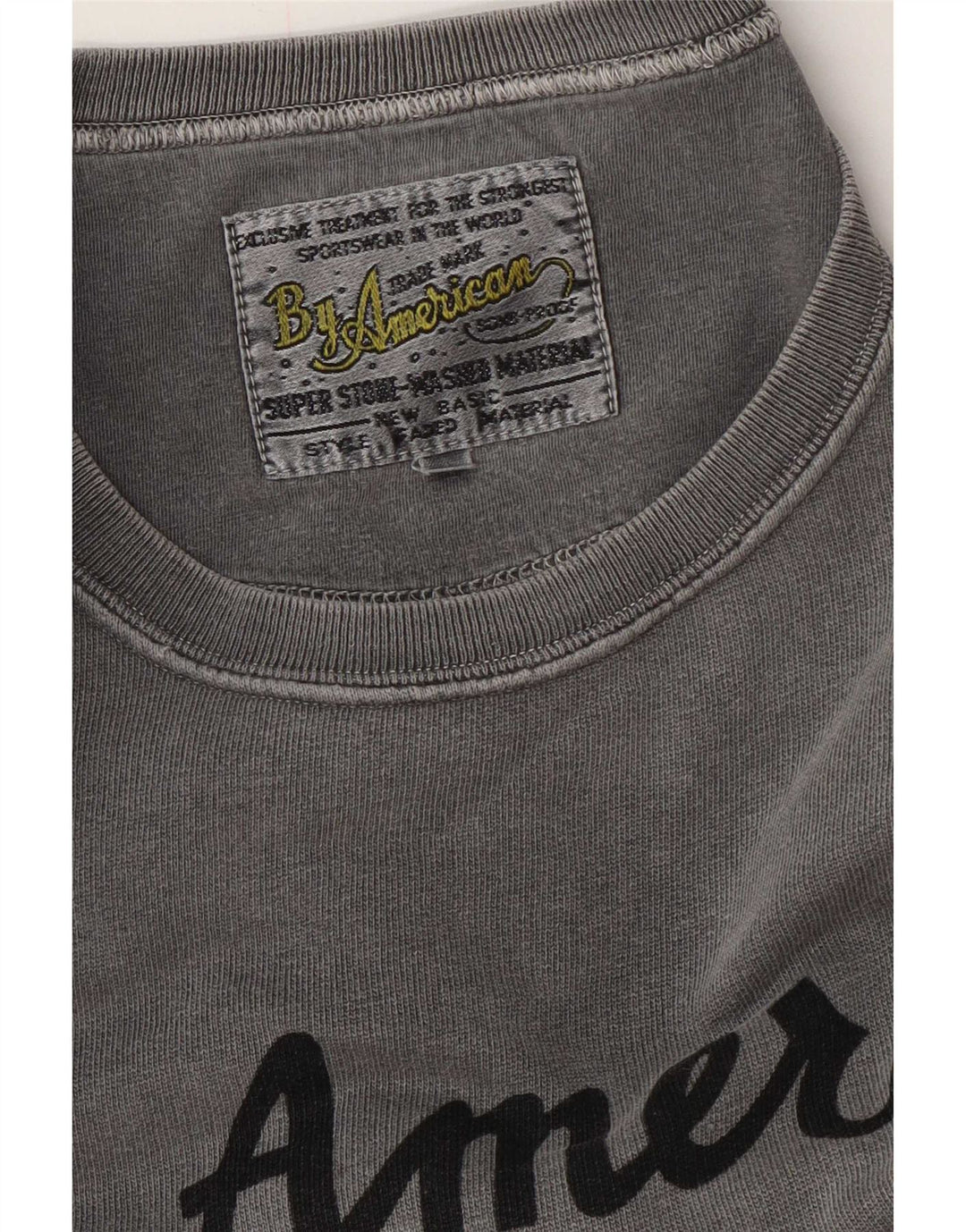 By American Mens Graphic Sweatshirt Jumper XL Grey
