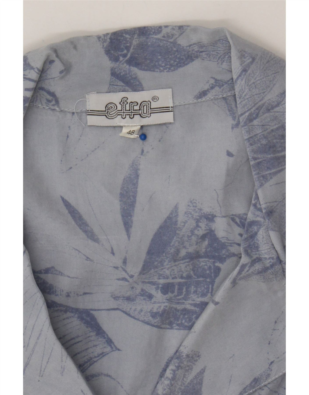 VINTAGE Womens Abstract Pattern Short Sleeve Shirt Blouse IT 48 XL Blue Vintage Vintage and Second-Hand Vintage from Messina Hembry 