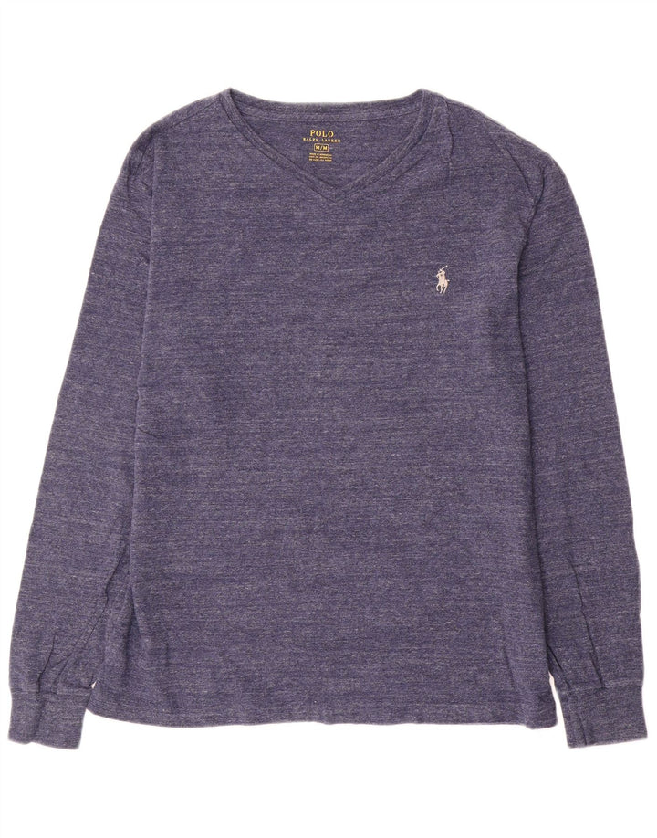 Polo Ralph Lauren Mens Top Long Sleeve Medium Navy Blue Cotton