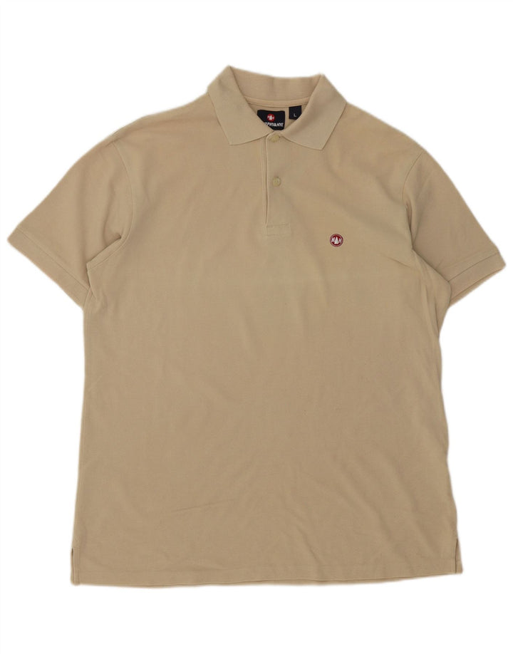 Murphy & Nye Mens Polo Shirt Large Beige Cotton